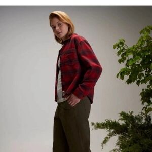 Alpine Design Womens Button Up Shirt Red